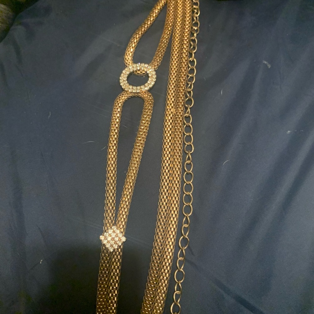 Source Unknown Gold Toned Mesh Necklace or Belt